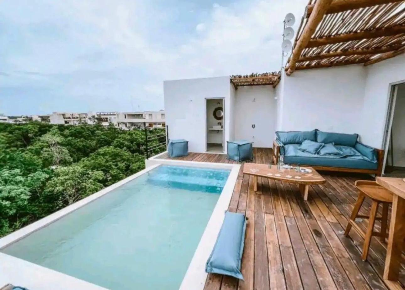 Rosa Azul Tulum Aparthotel Exterior foto